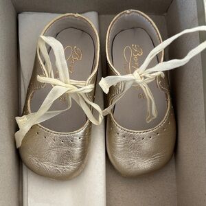 Bonpoint Metallic Gold Baby Shoes